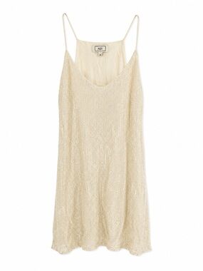 MLV Metallic Slip Chemise in Champagne Gold